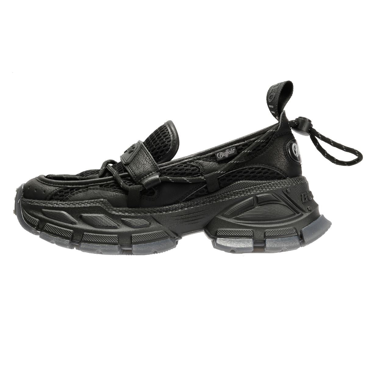 Buffalo Saturn TEC Mocassins Noirs Pour Femmes