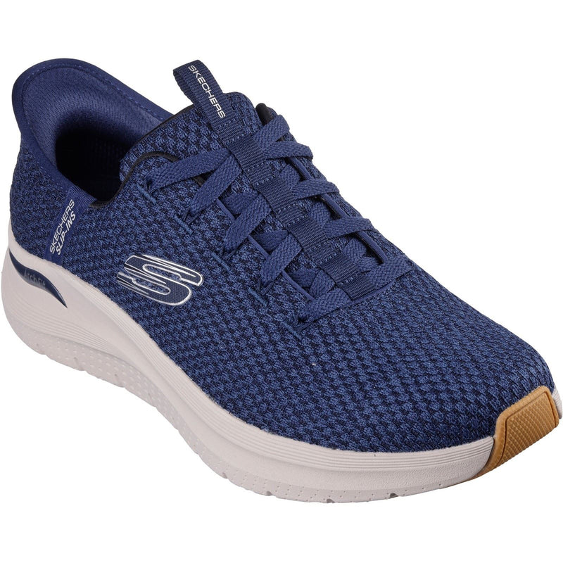 Skechers Arch Fit 2.0 Look Ahead Chaussures De Sport Pour Hommes En Toile Bleu Marine