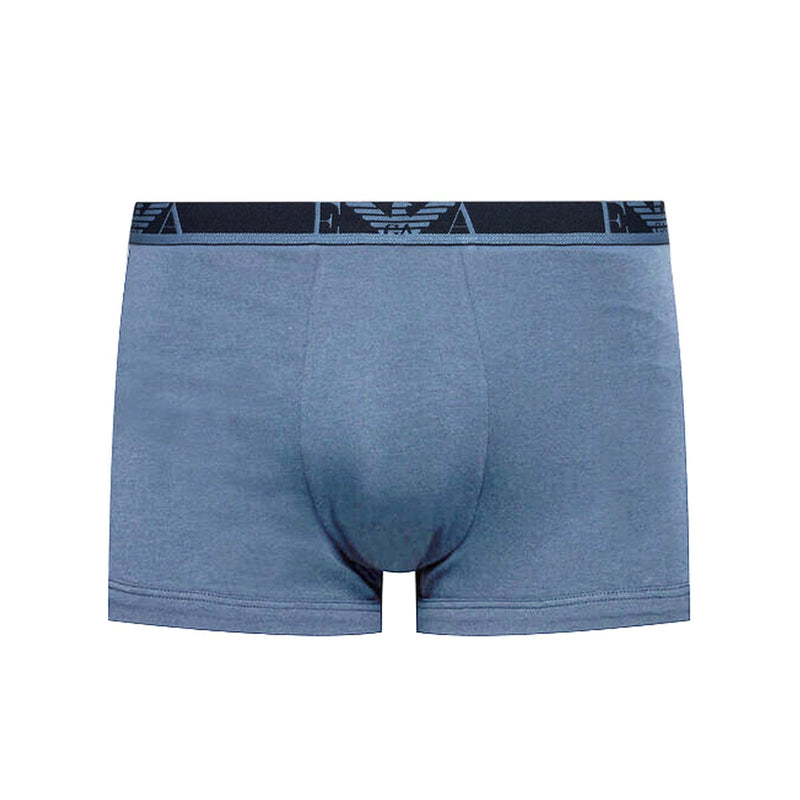 Emporio Armani Mens 3 Pack Trunk Blue Multi