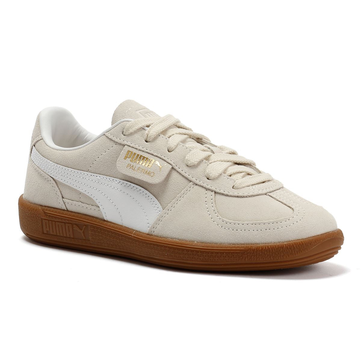 Puma Palermo Baskets Blanches Pour Femmes Suède