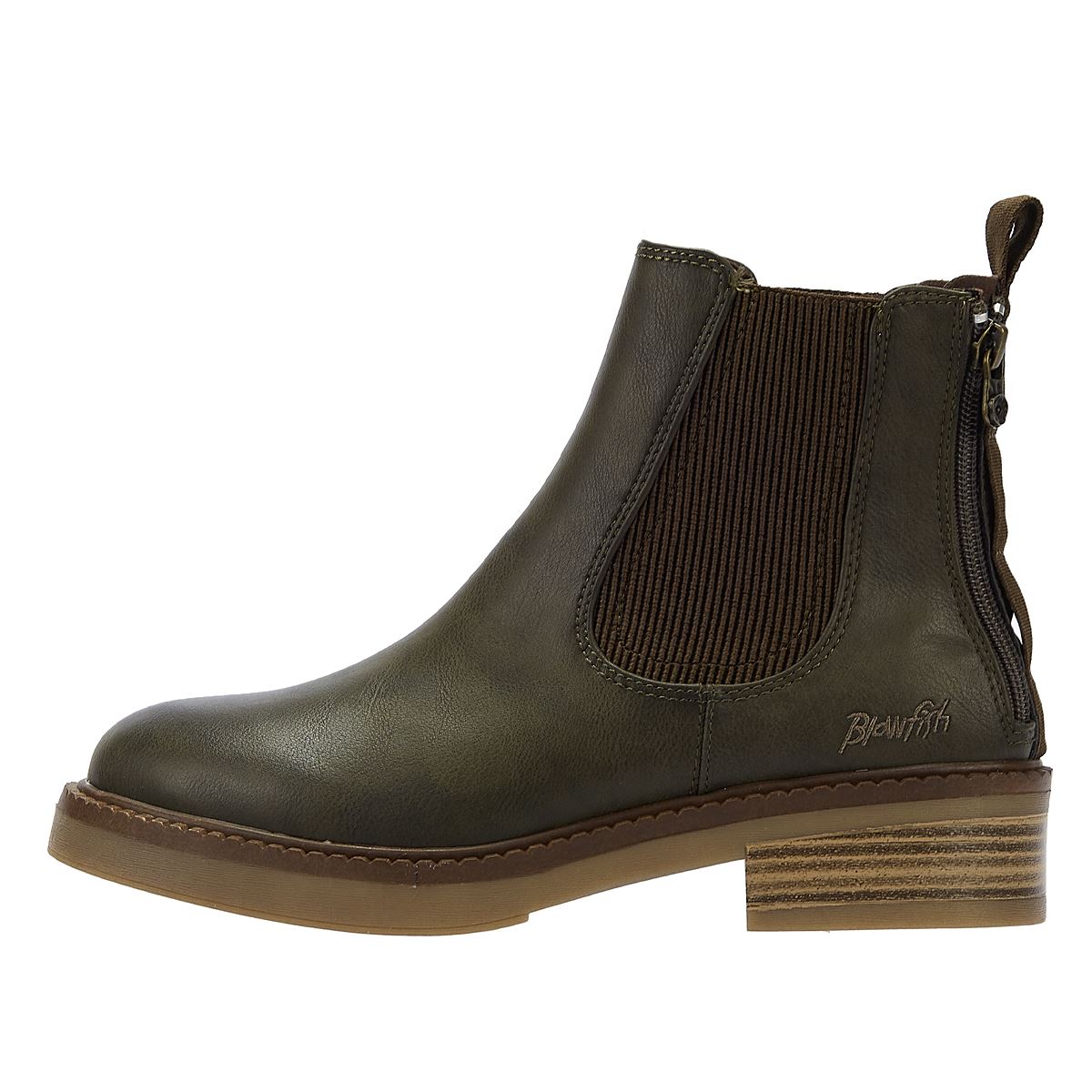 Blowfish Malibu Vedder Bottes En Simili Cuir Olive Pour Femme
