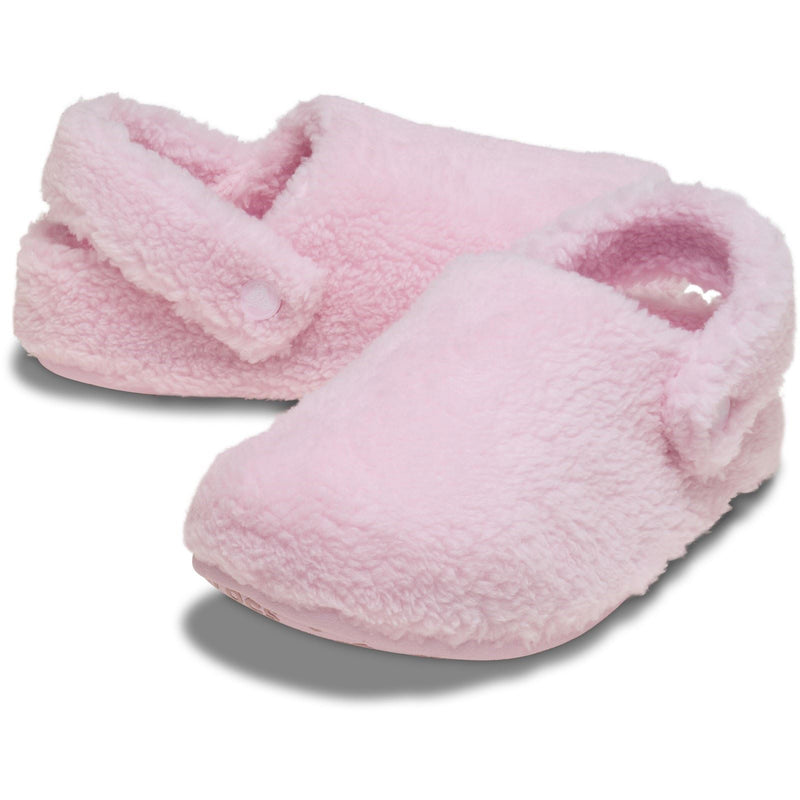 Crocs Classic Cozzzy Pantoufles En Lait Rose En Polyester Pour Femmes
