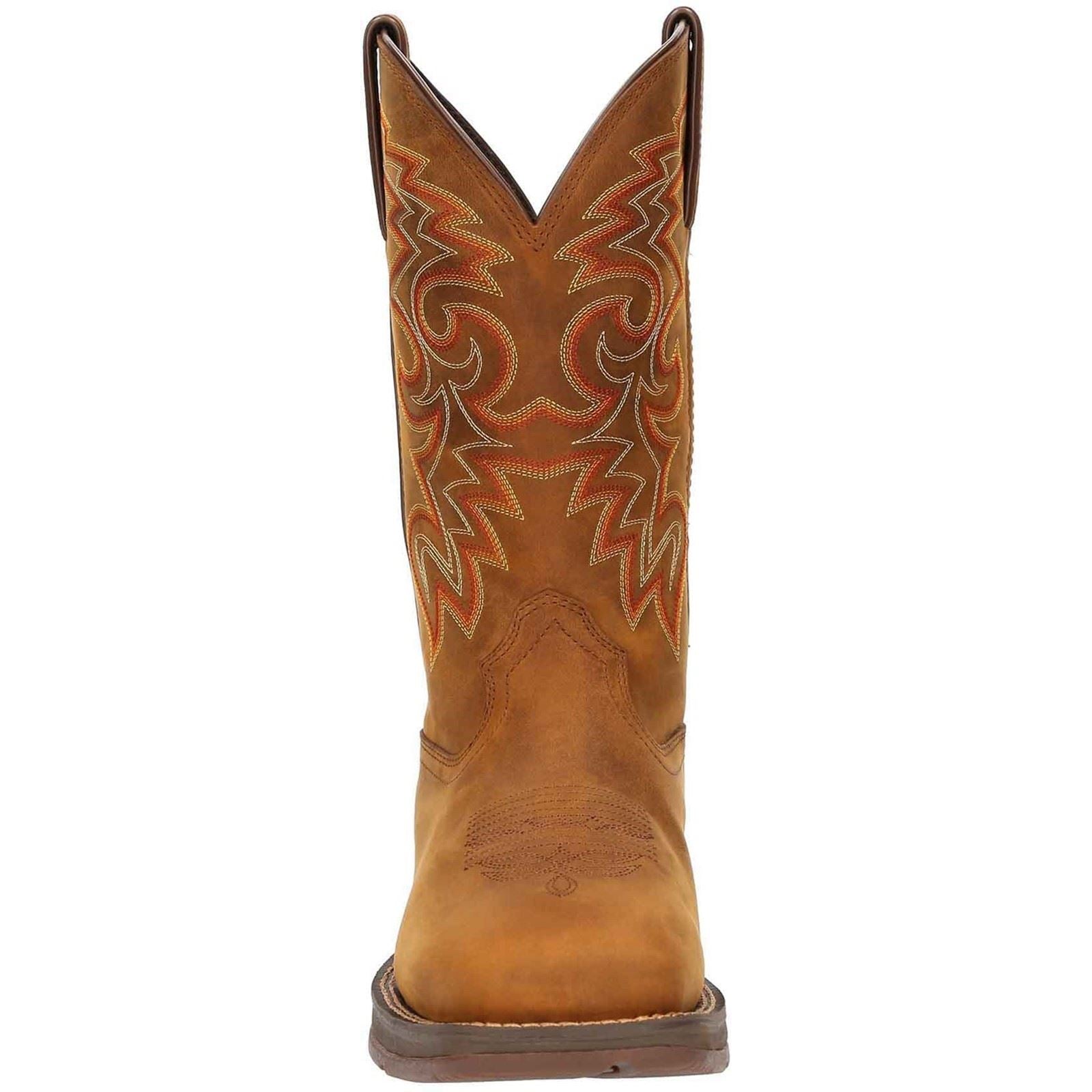 Durango Rebel Chaussures En Cuir Pour Homme De Couleur Rouille