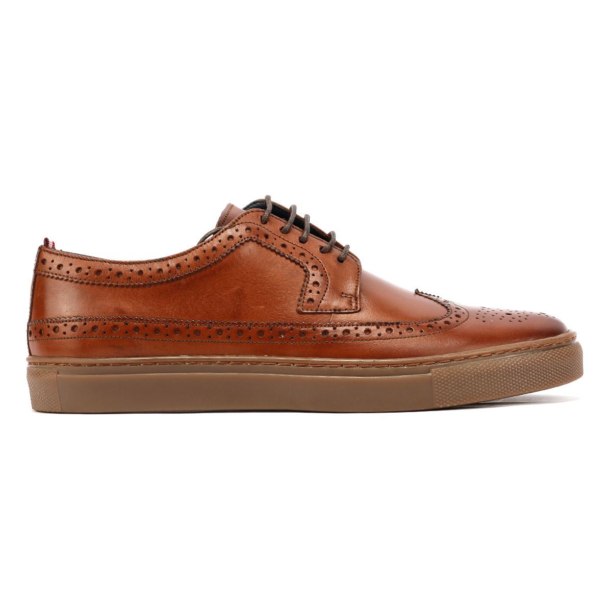 Ben Sherman Preston Chaussures En Cuir Marron À Lacets Pour Homme