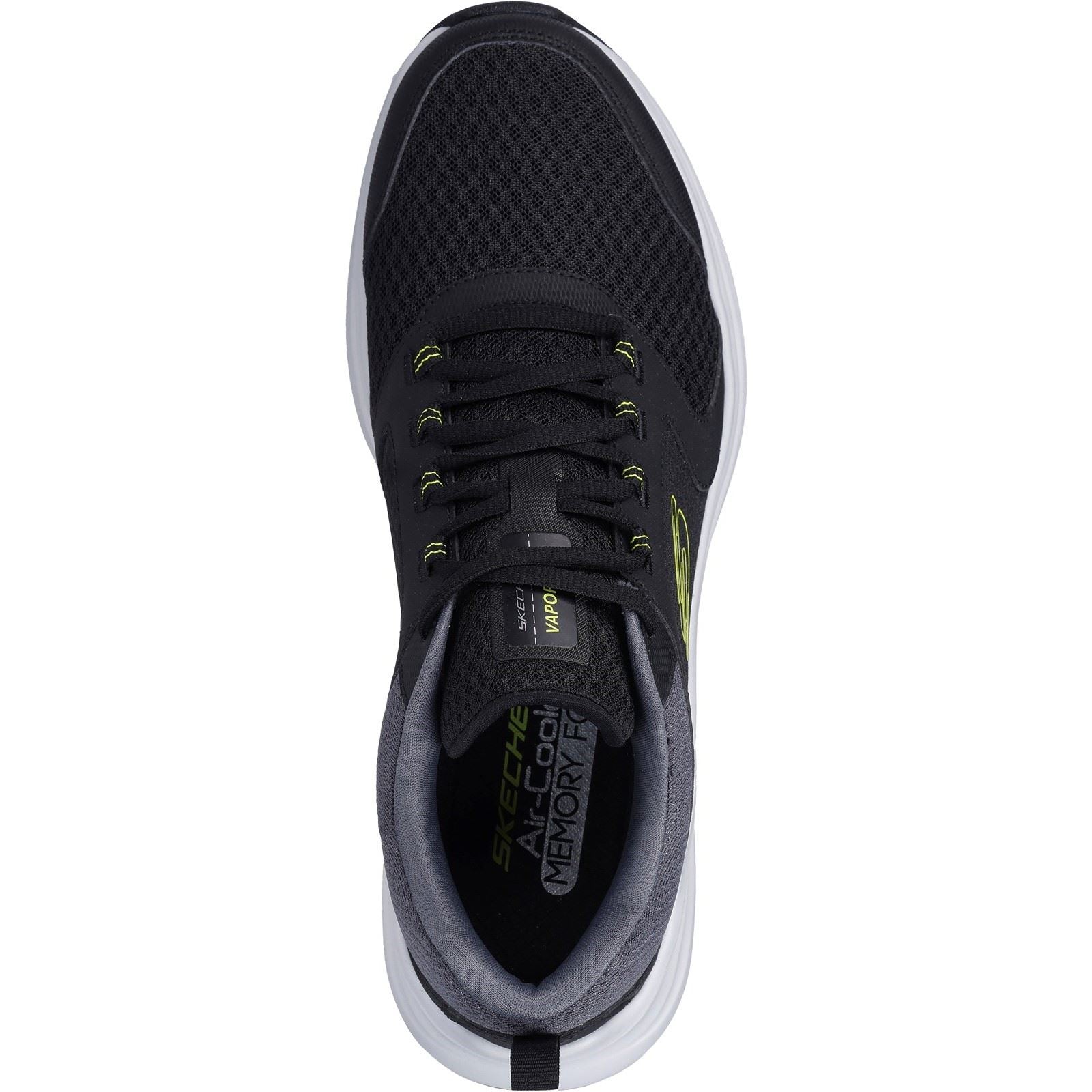 Skechers Vapor Foam Baskets Synthétiques Pour Hommes Noires/Limon