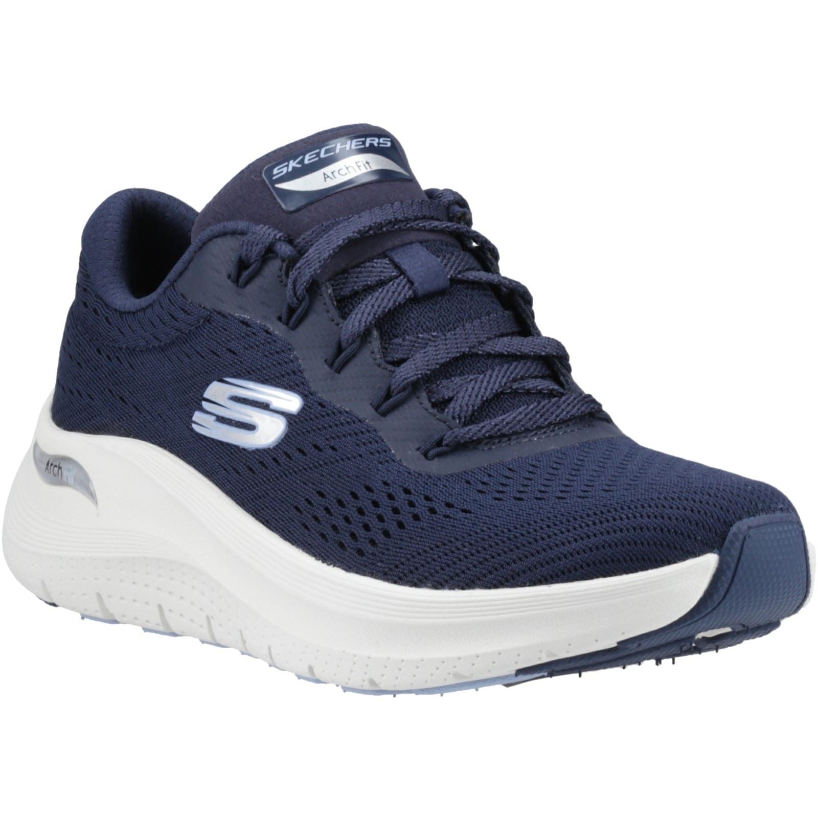 Skechers Arch Fit 2.0 Big League Sneakers En Toile Pour Femmes De Couleur Marine