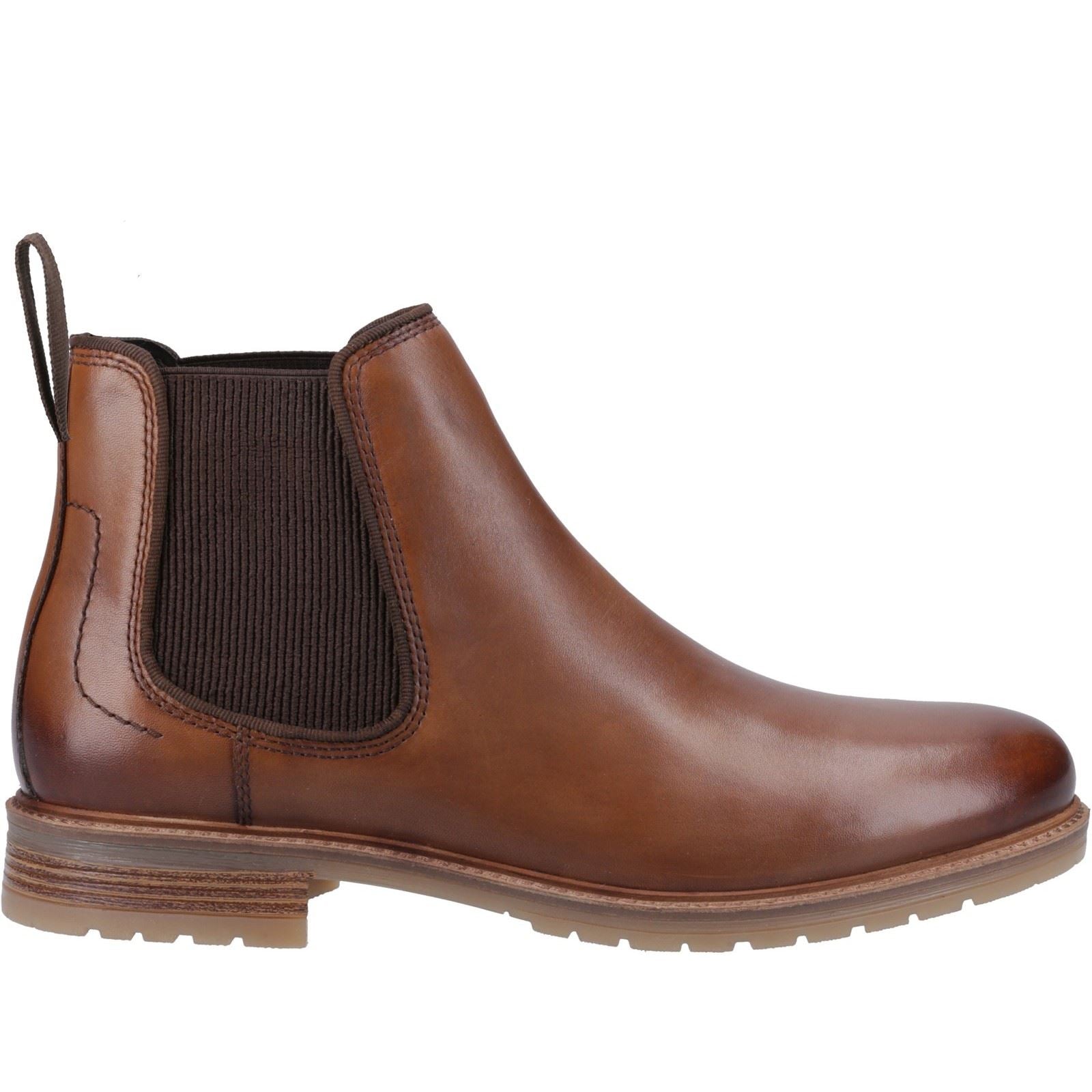 Hush Puppies Russell Bottes En Cuir Pour Homme Couleur Tan