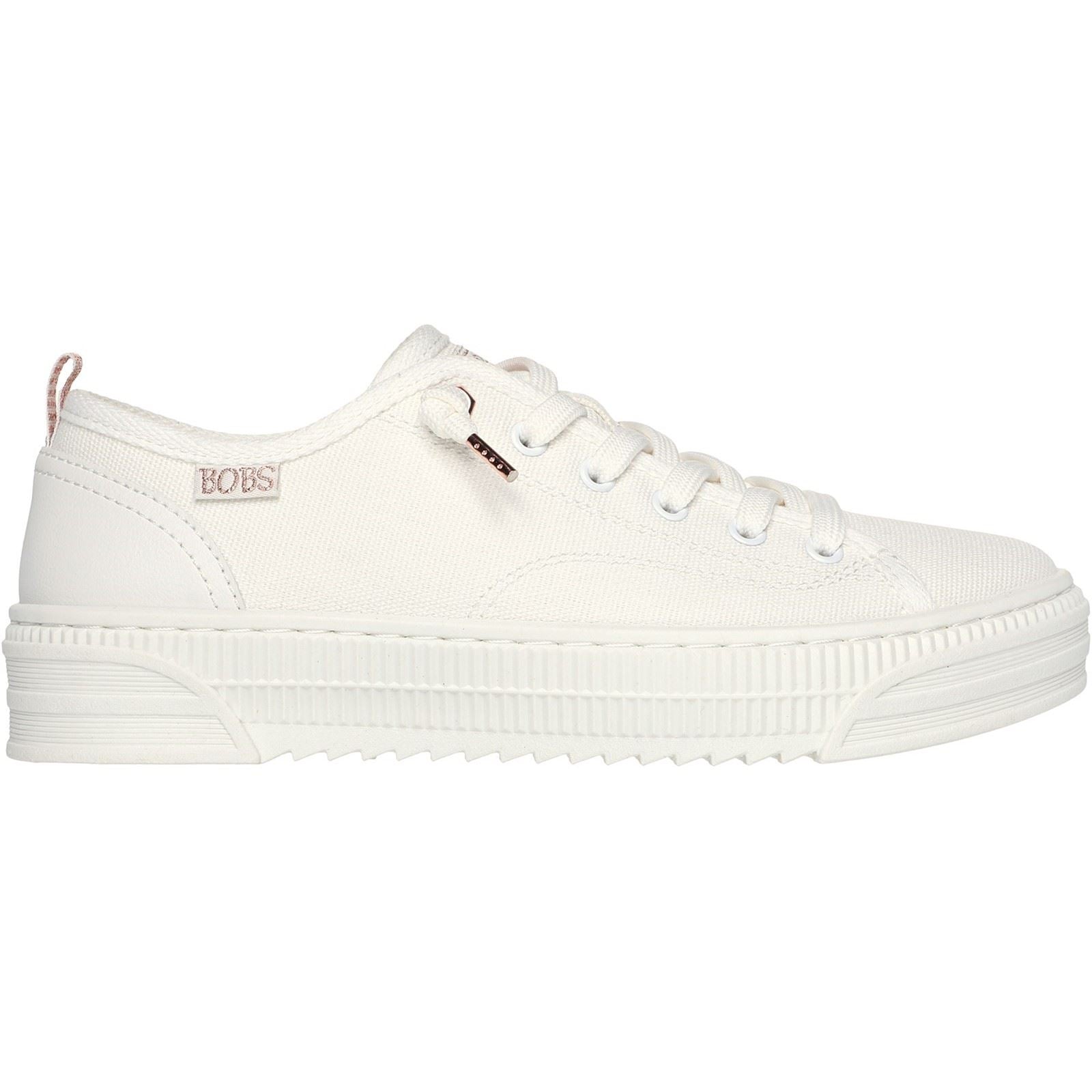 Skechers BOBS Copa Chaussures De Sport Pour Femmes En Toile Blanc Cassé