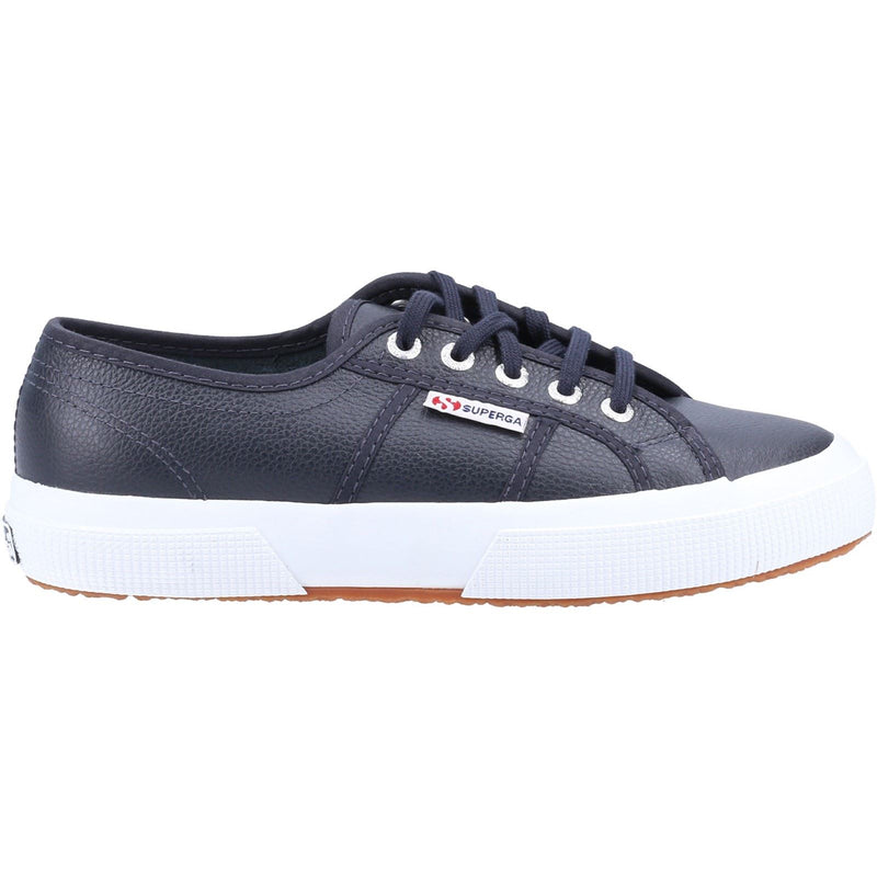 Superga 2750 Baskets En Cuir Bleu Marine Pour Hommes