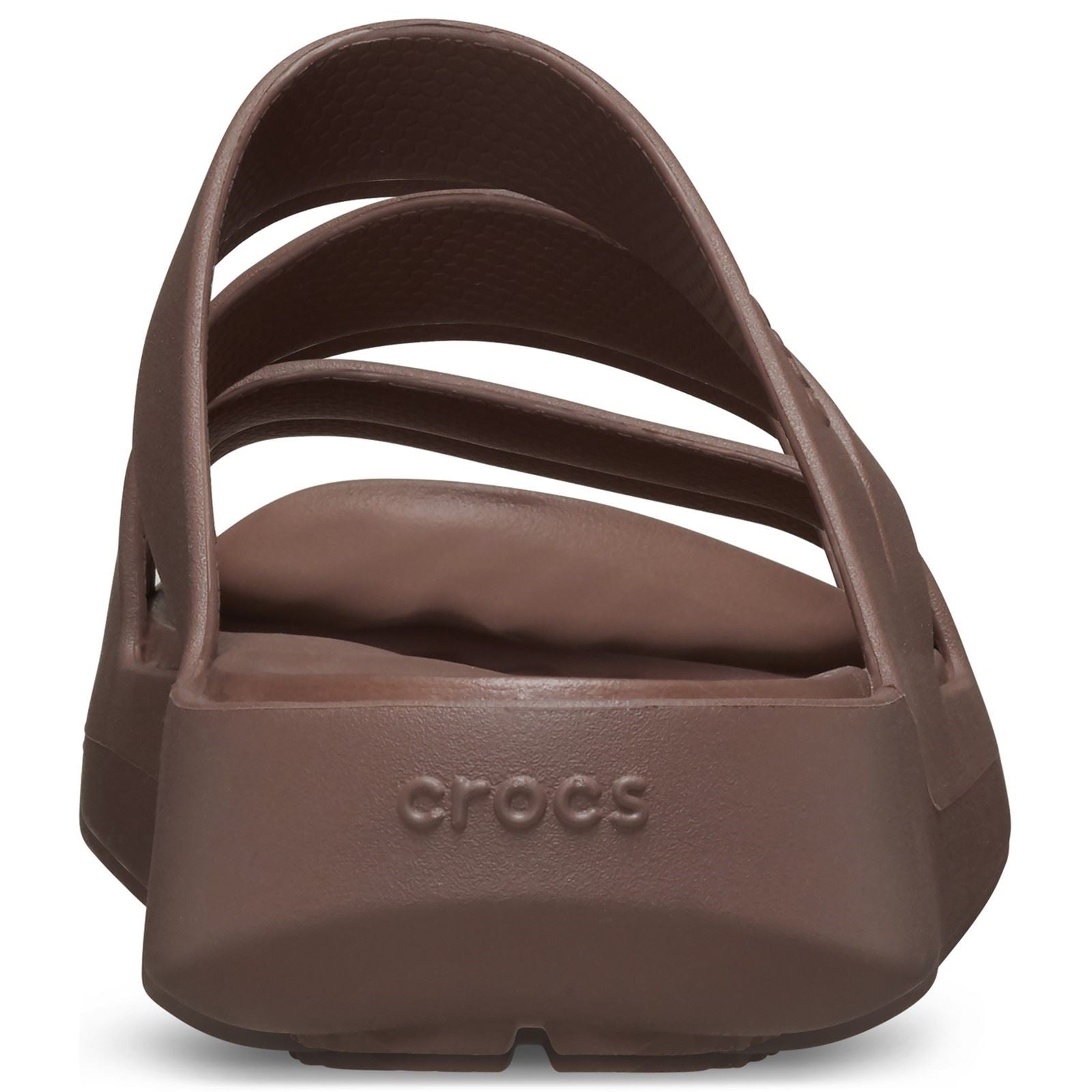 Crocs Getaway Strappy Sandales Pour Femmes En Thermoplastique Couleur Truffe.