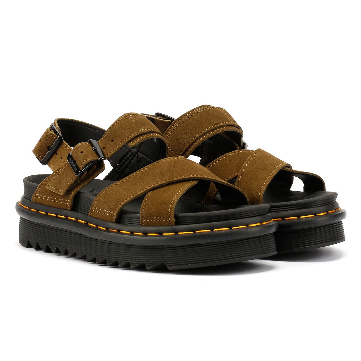 Dr. Martens Voss II Bronx Sandales Vertes Pour Femmes En Suède