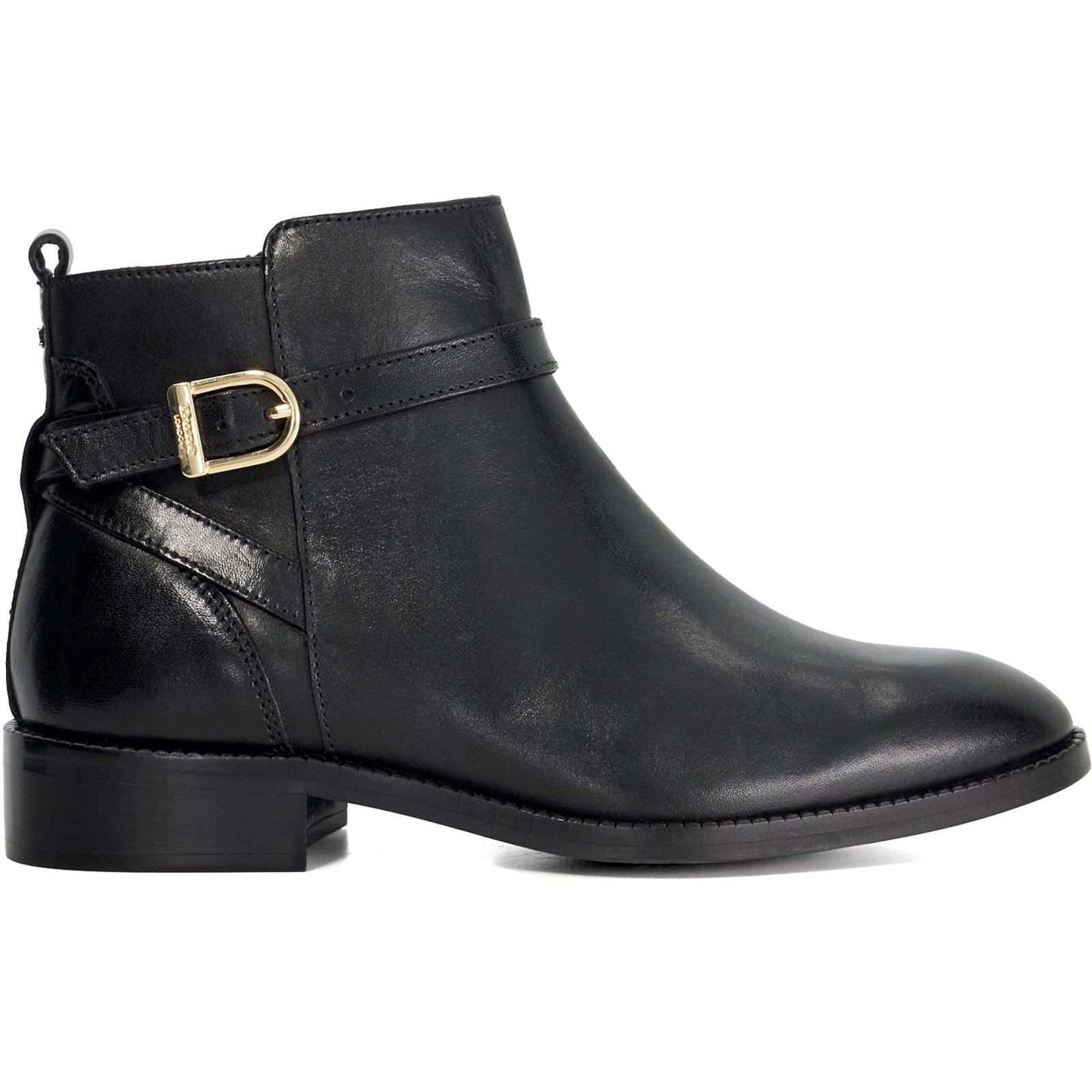 Dune Pemma Bottes En Cuir Noires Pour Femmes