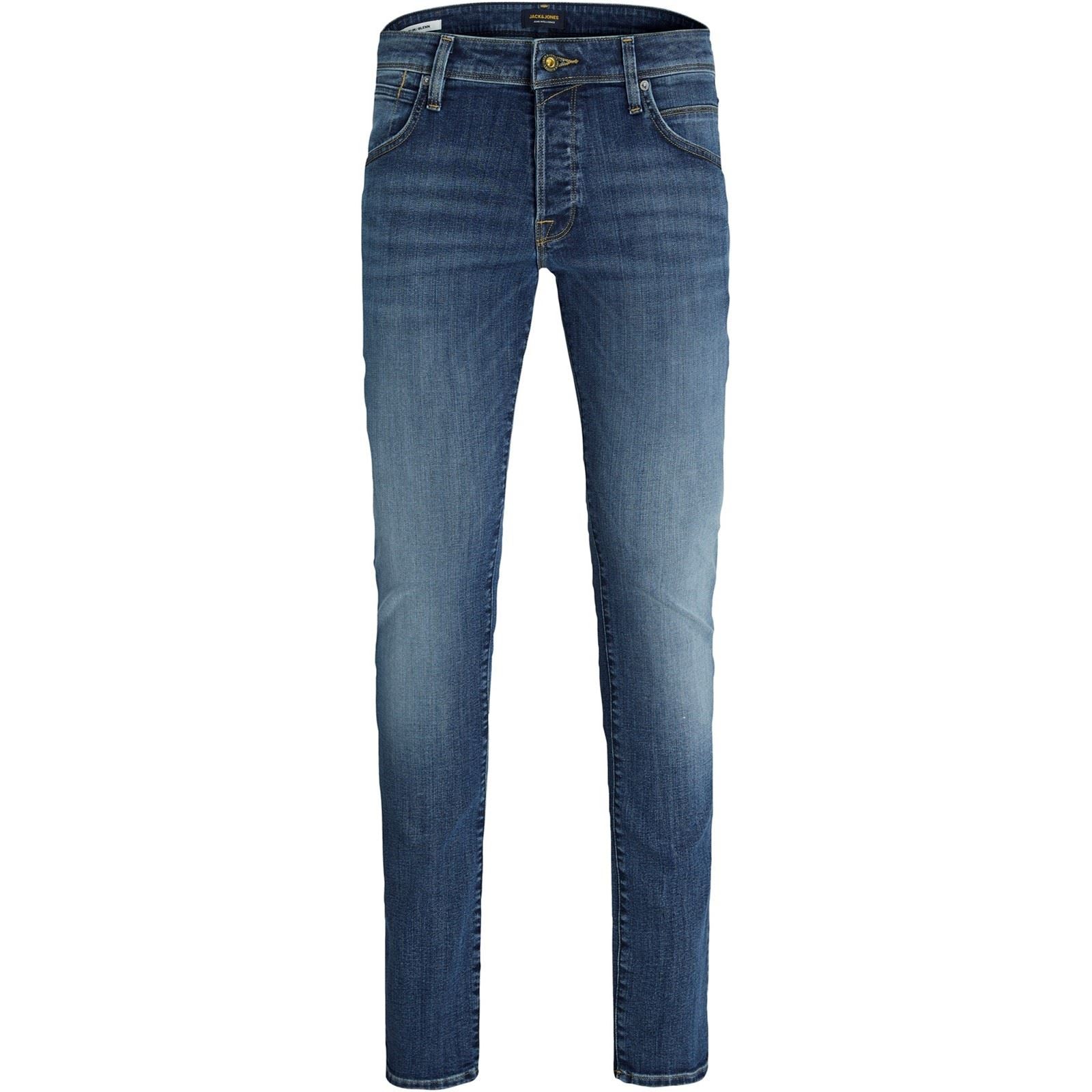 Jack & Jones Glenn Fox Jean Slim Bleu En Coton Pour Homme