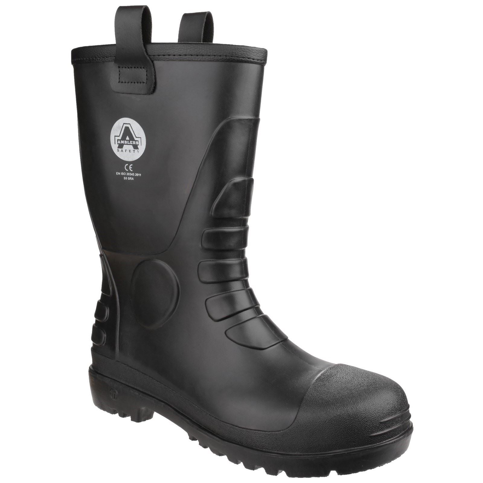 Amblers Safety Bottes De Pluie Noires En Pvc Fs90