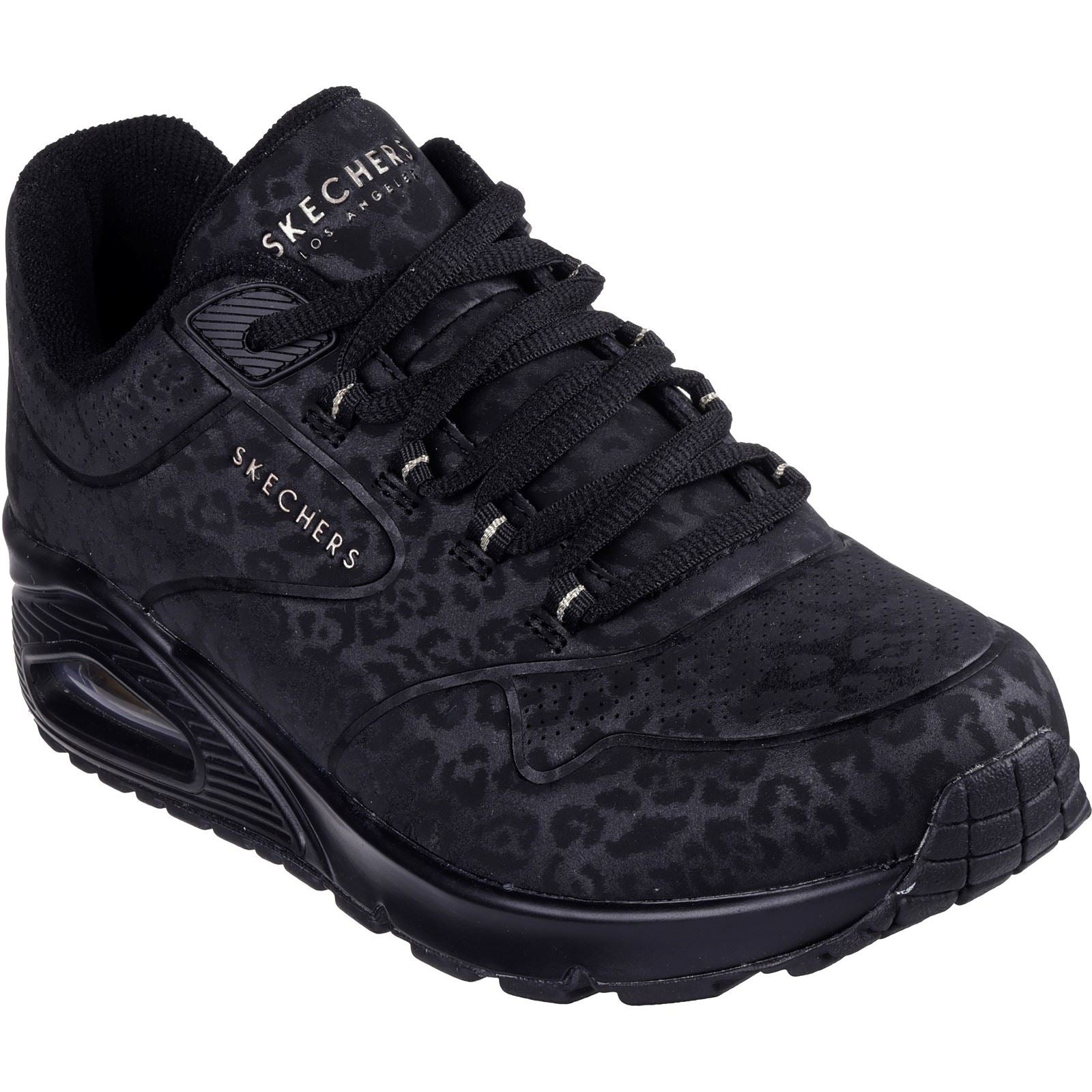 Skechers Uno Kat-Neato Baskets Noires Pour Femmes En Matière Synthétique