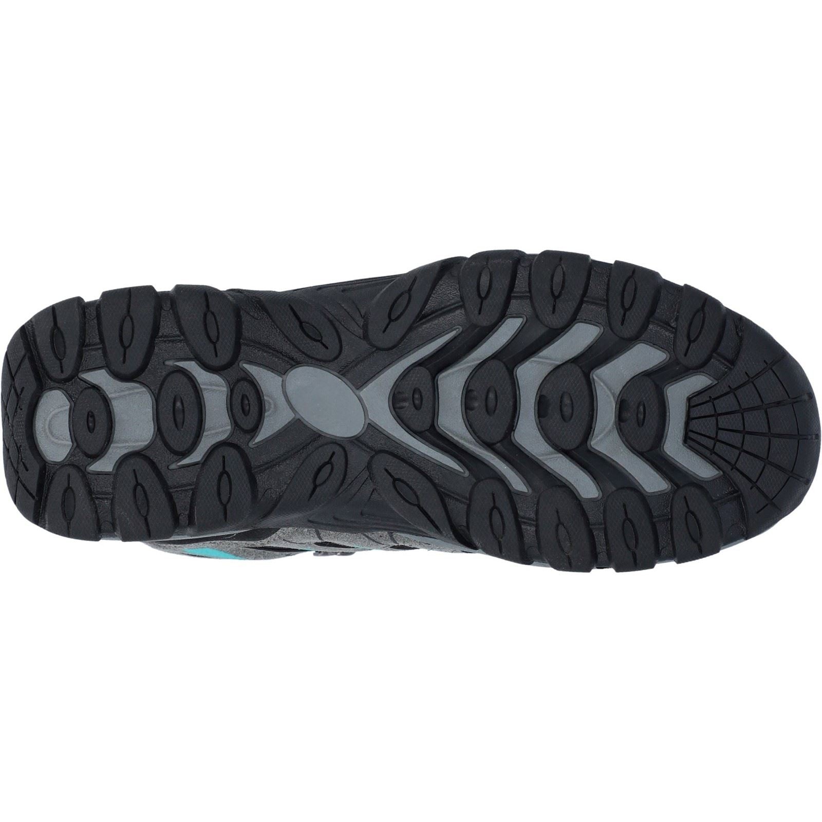 Hi-Tec Corzo Mid Bottes De Randonnée En Daim Synthétique Pour Femme Gris Graphite/Rouge Foncé