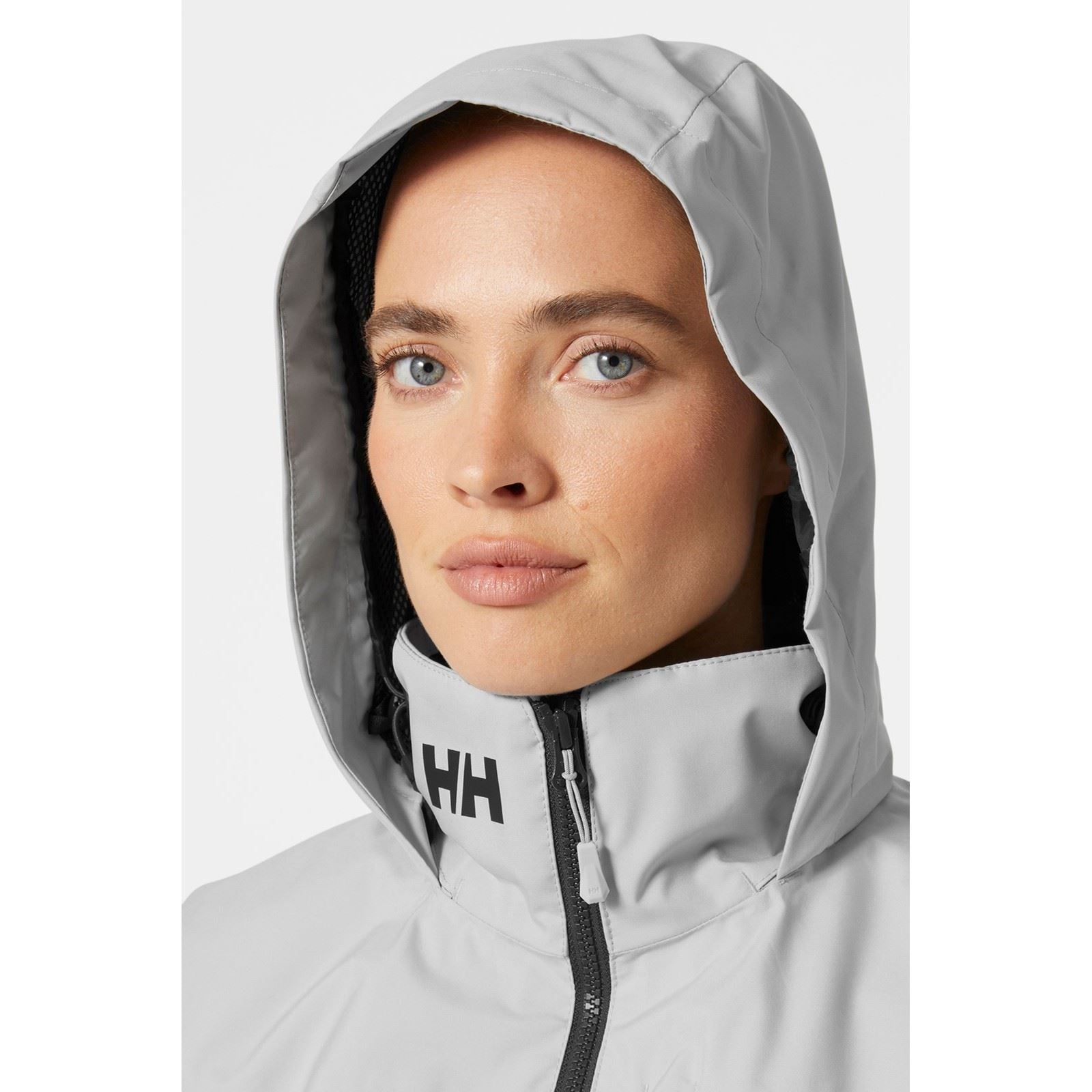 Helly Hansen Sport Crew Hooded Midlayer Sailing 2.0 Veste De Navigation Grise Pour Femmes