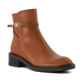Dune Praising Bottes En Cuir Pour Femmes Couleur Tan