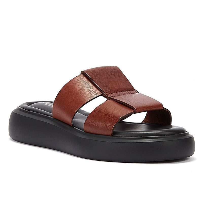 Vagabond Blenda Fish Mule en cuir Cognac Sandales pour femmes marron