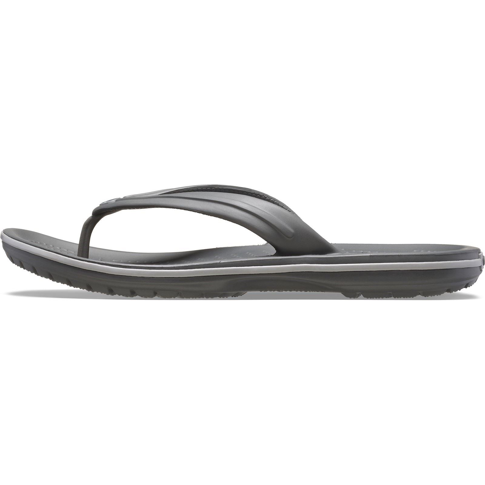 Crocs Crocband Flip Tongs En Thermoplastique Pour Hommes Gris Ardoise/Fumée