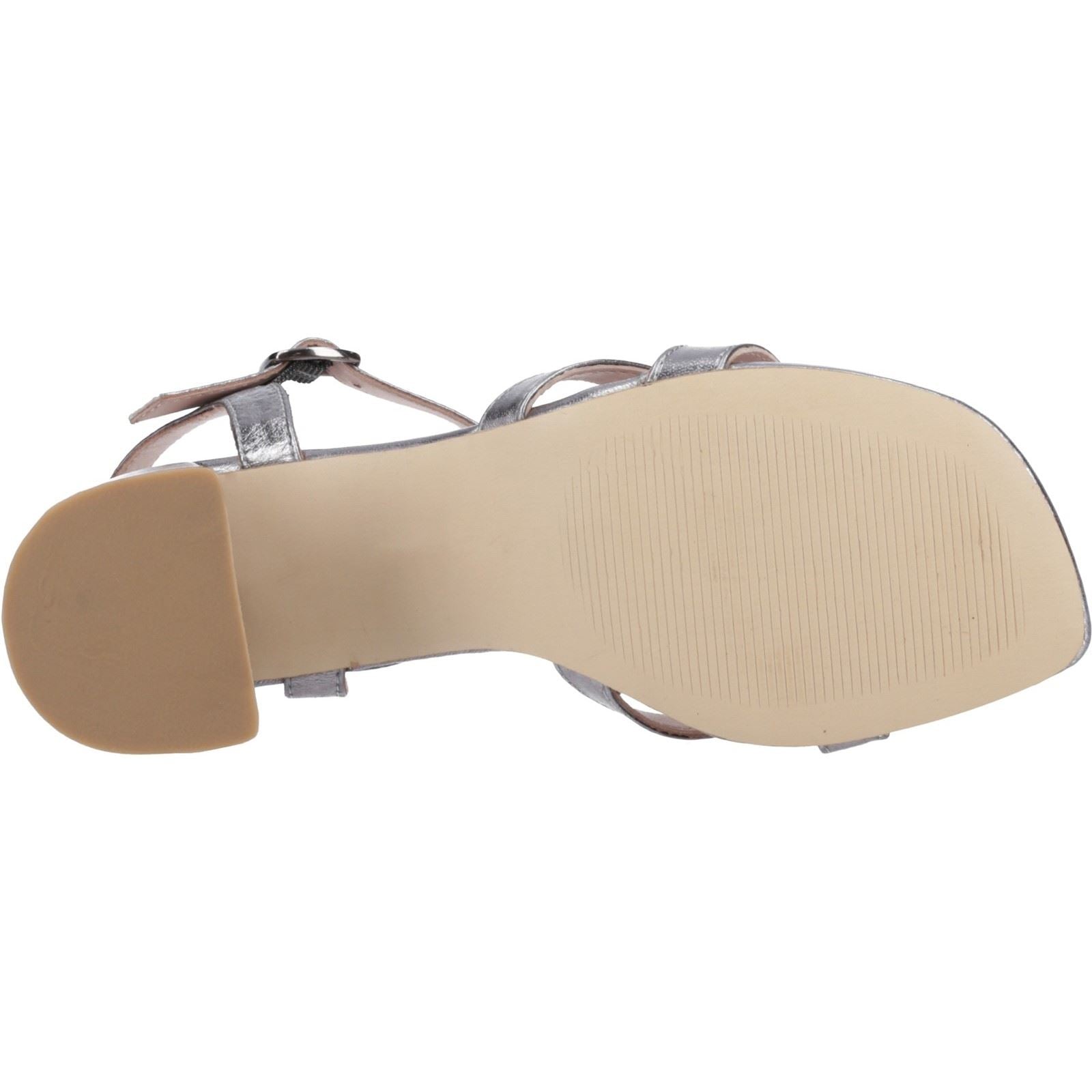 Hush Puppies Nalani Sandales Pour Femmes En Cuir Couleur Étain