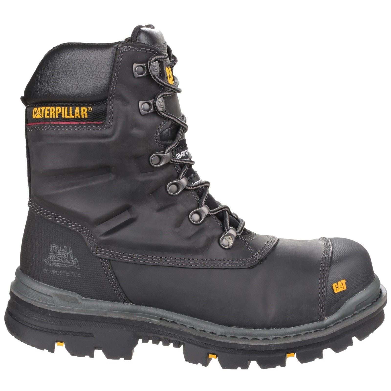 Caterpillar Bottes De Sécurité En Cuir Premier Noires