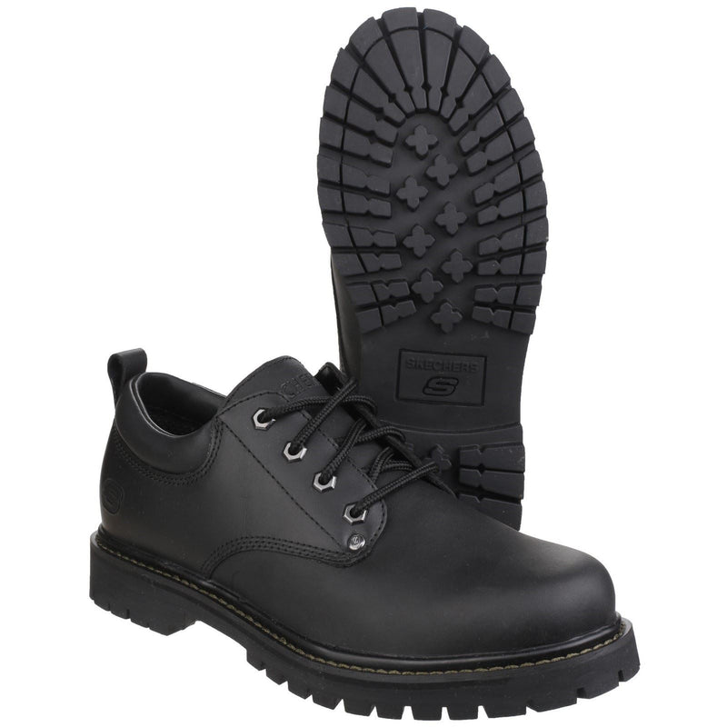 Skechers Tom Cats Chaussures En Cuir Noir À Lacets Pour Hommes