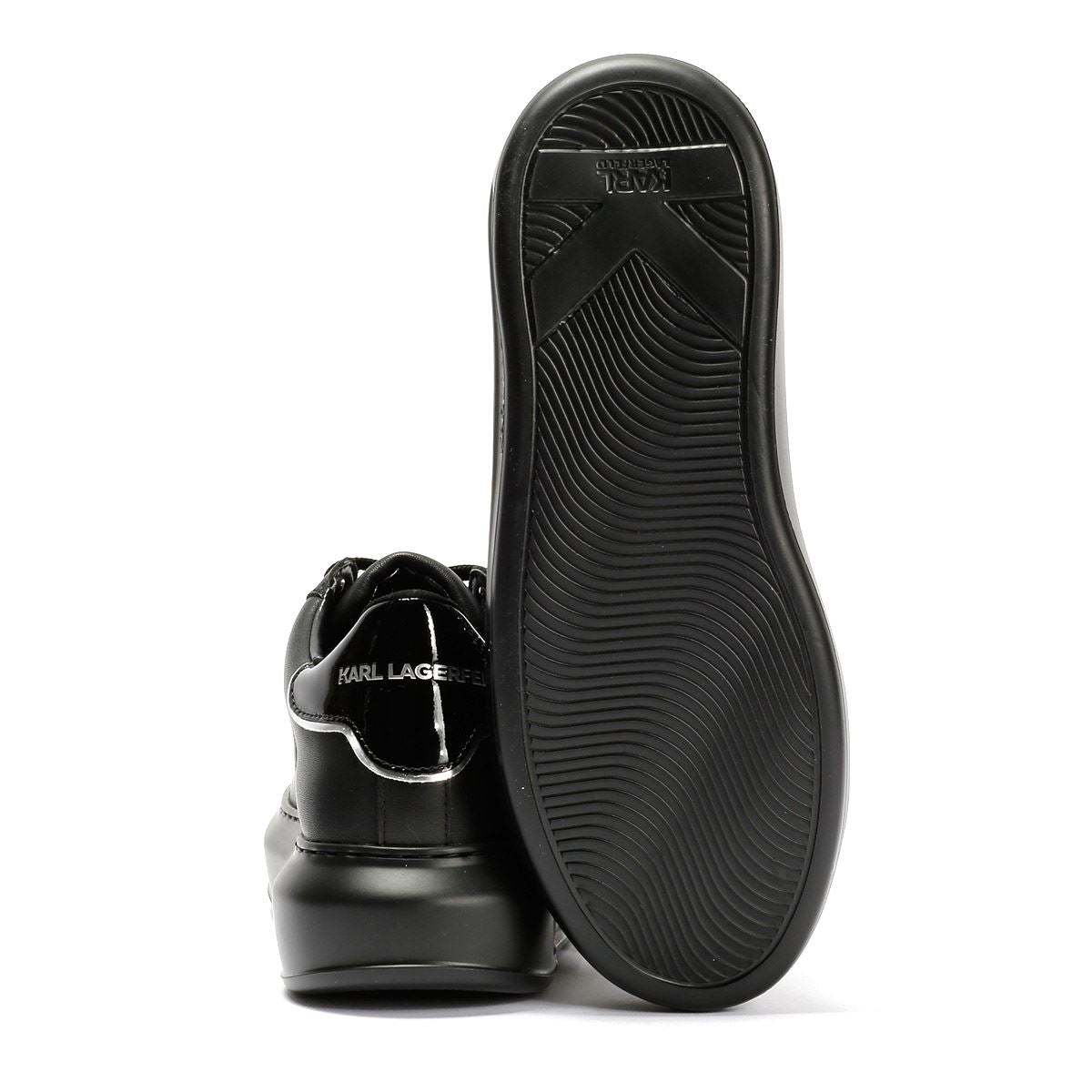 Karl Lagerfeld Kapri Konstellation Baskets Noires En Cuir Pour Femmes
