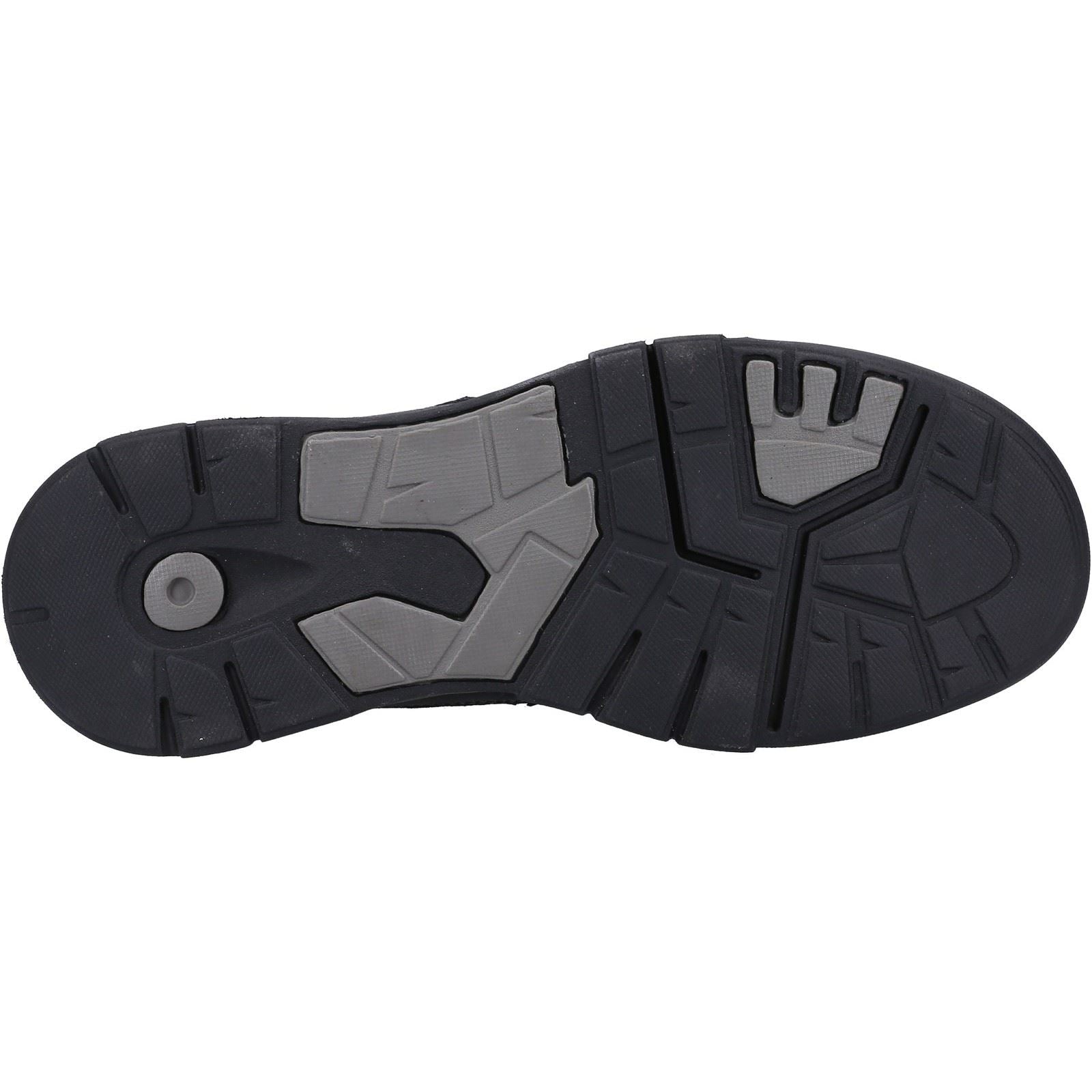 Hush Puppies Fabian Double Strap Mocassins Noirs En Cuir Pour Hommes