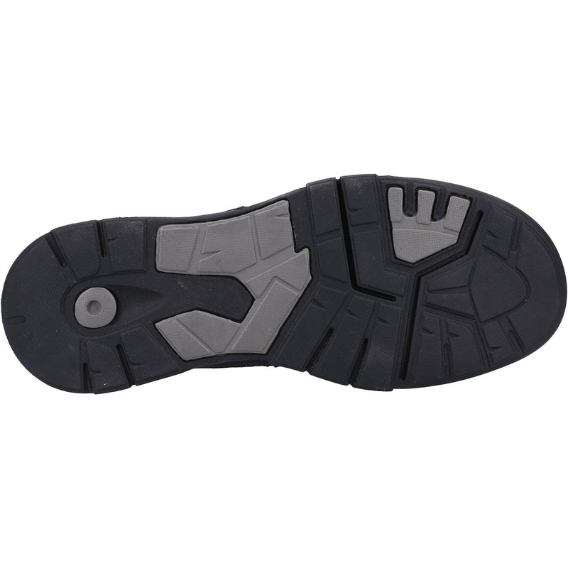 Hush Puppies Fabian Double Strap Mocassins Noirs En Cuir Pour Hommes