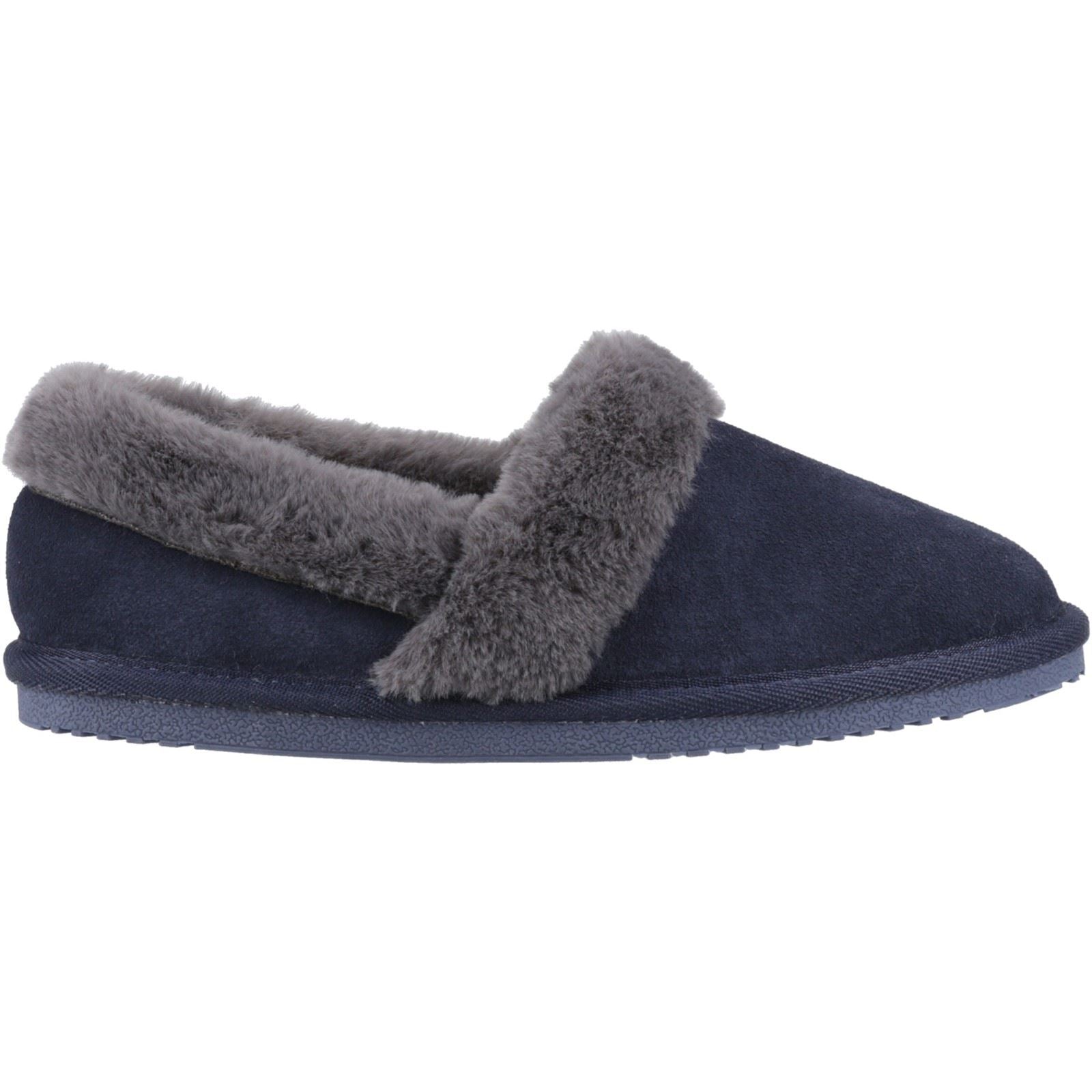 Hush Puppies Ariel Chaussons Pour Femme En Suède Marine