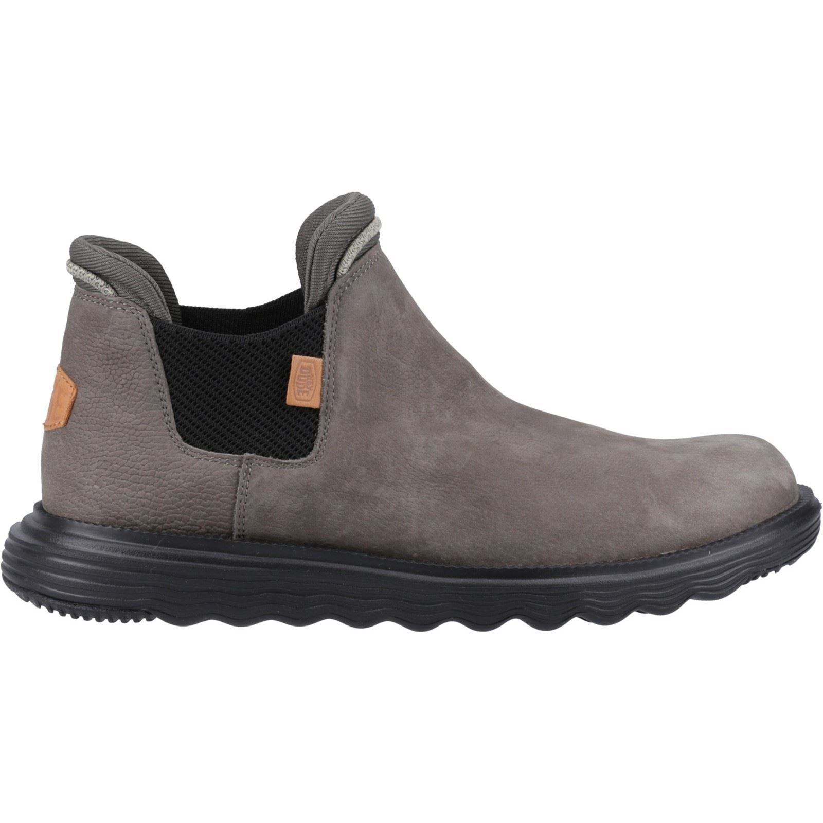HEYDUDE Branson Bottes Grises En Cuir Pour Homme
