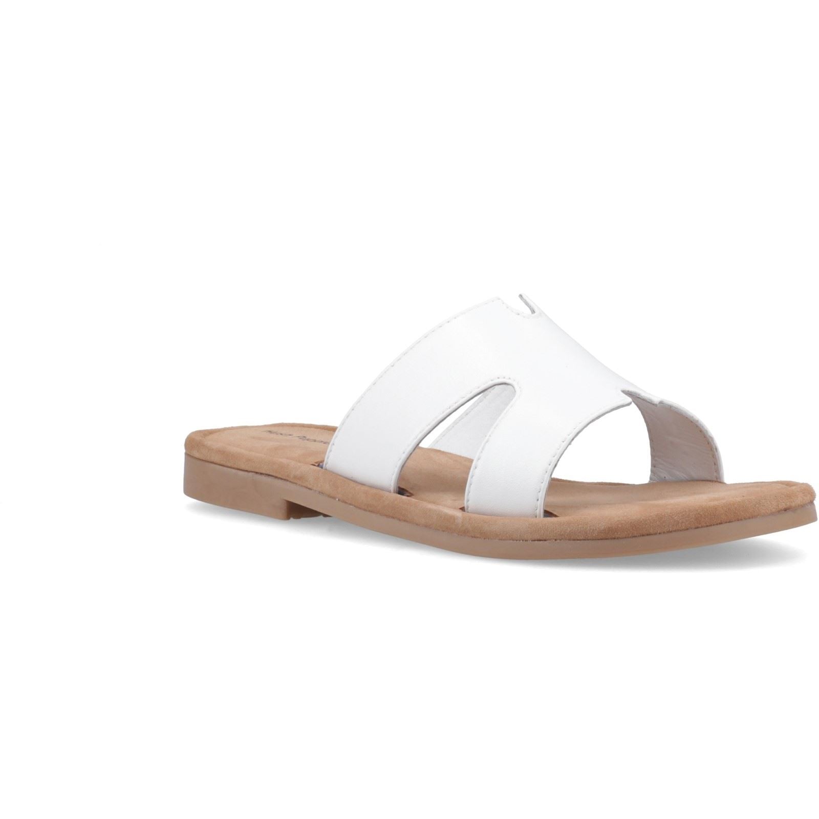 Hush Puppies Azalea Mule Sandales Blanches En Cuir Pour Femmes