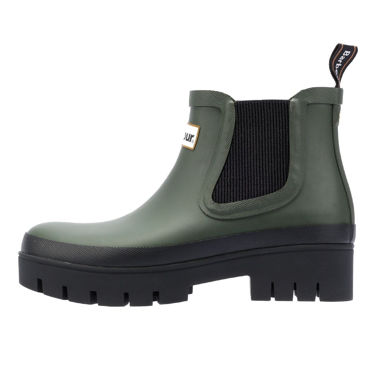 Barbour Halton Bottes En Caoutchouc Vertes Pour Femmes