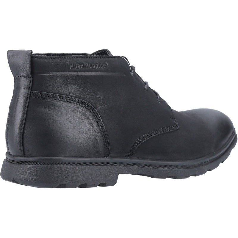 Hush Puppies Tyson Chukka Bottes Noires En Cuir Pour Hommes