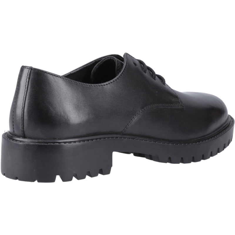 Hush Puppies Aubrey Lace Up Snr Chaussures Noires Derby En Cuir Pour Filles