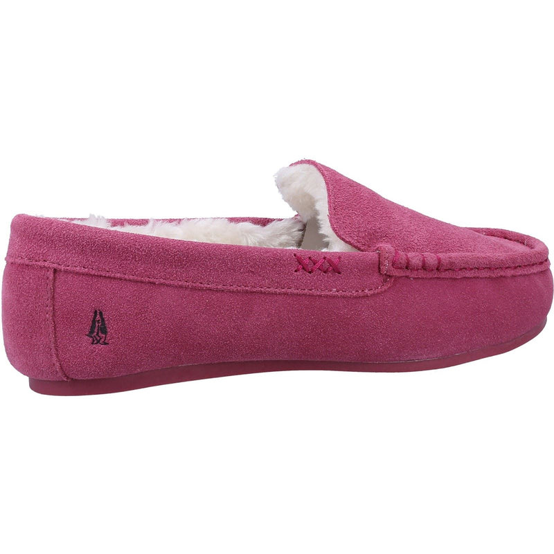 Hush Puppies Annie Mocassin Chaussons Roses En Daim Pour Femmes