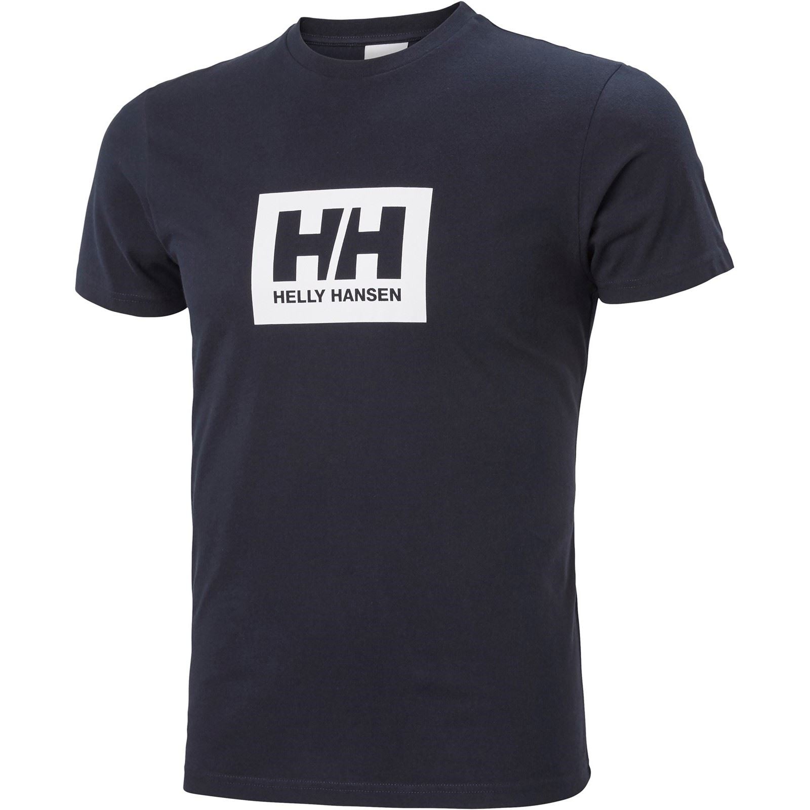 Helly Hansen Sport HH Box T-Shirts Pour Hommes En Coton Bleu À Manches Courtes