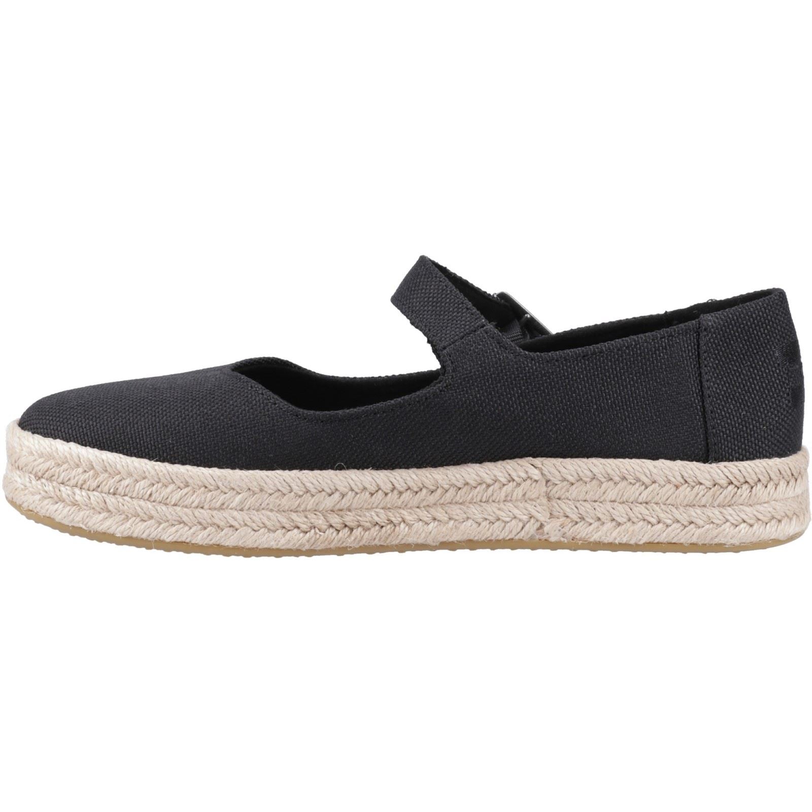 TOMS Carolina Mary Jane Espadrilles Noires Pour Femmes En Synthétique