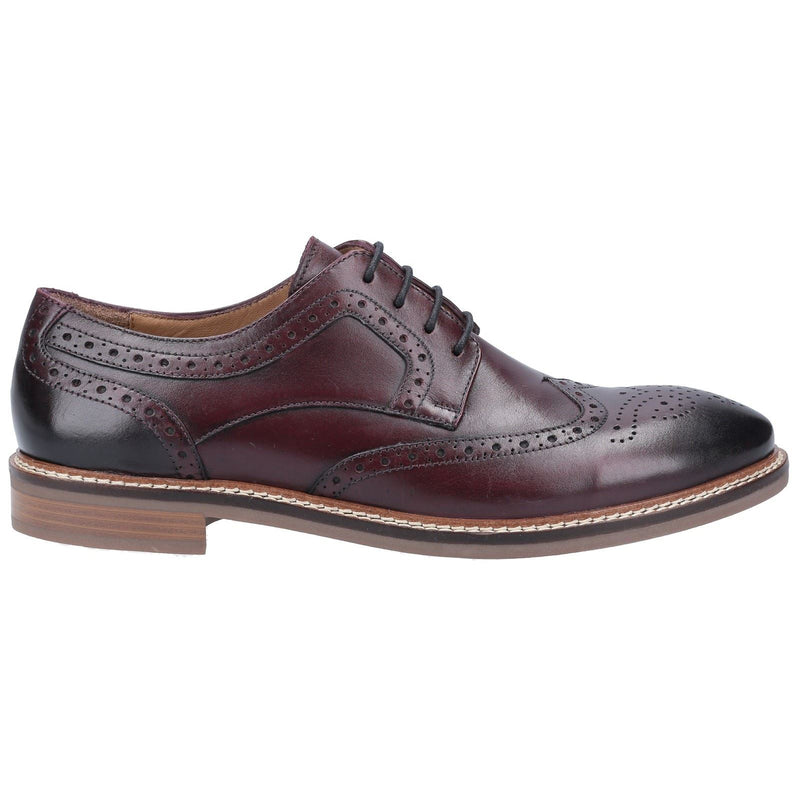 Hush Puppies Bryson Chaussures Richelieu Bordeaux Pour Hommes En Cuir