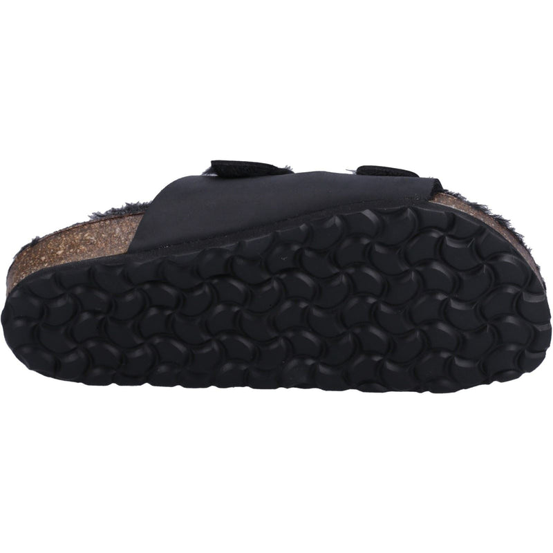 Hush Puppies Jessie Pantoufles Noires Pour Femmes En Cuir