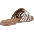 Hush Puppies Paris Slide Sandales Pour Femmes En Suède, Couleur Tan/Argent