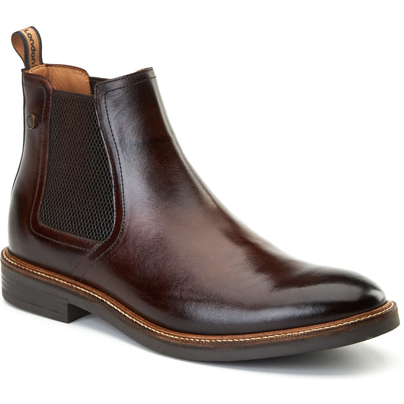 Base London Sussex Bottes En Cuir Pour Homme, Couleur Marron Brûlé