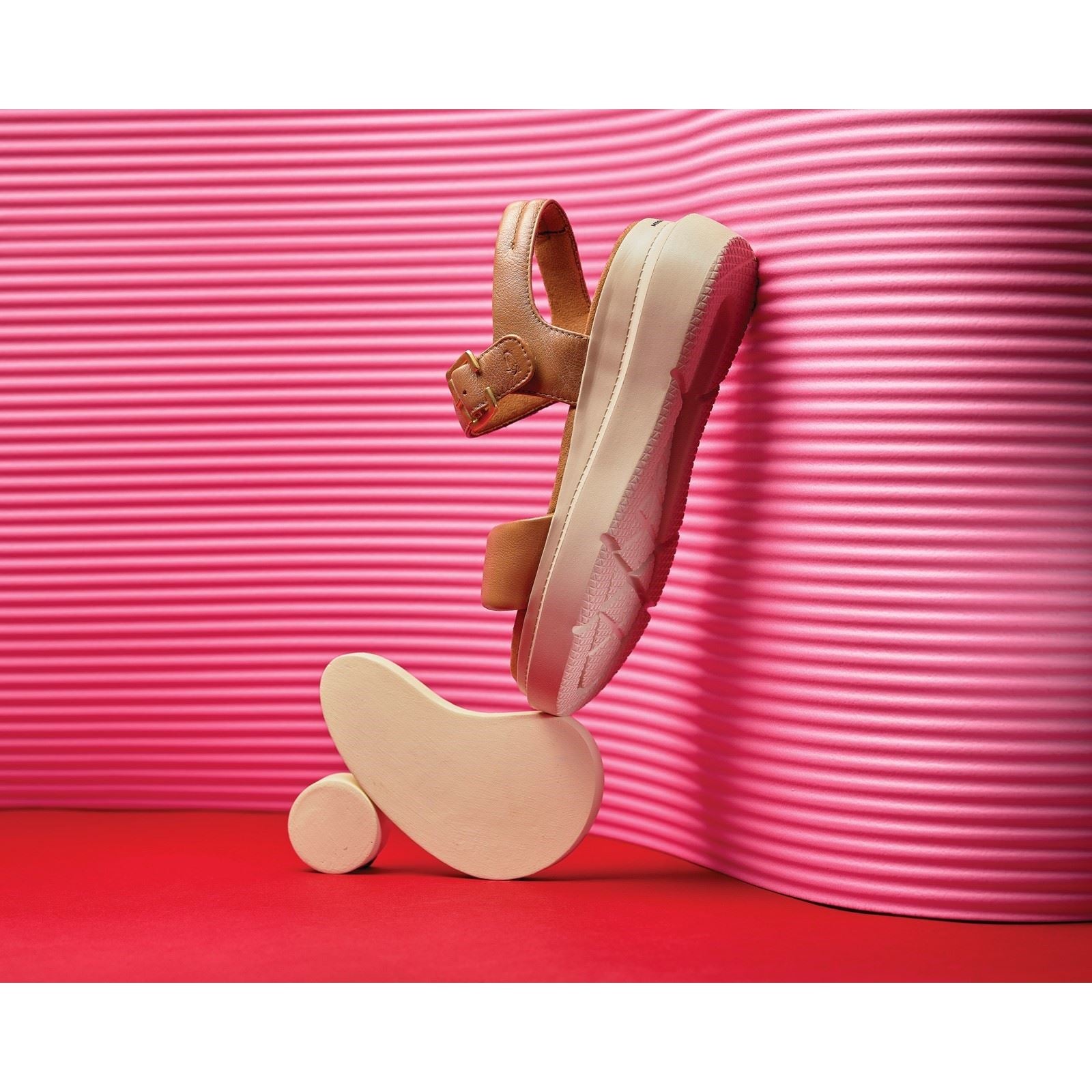 Hush Puppies Uplift Sandales En Cuir Pour Femme Couleur Tan