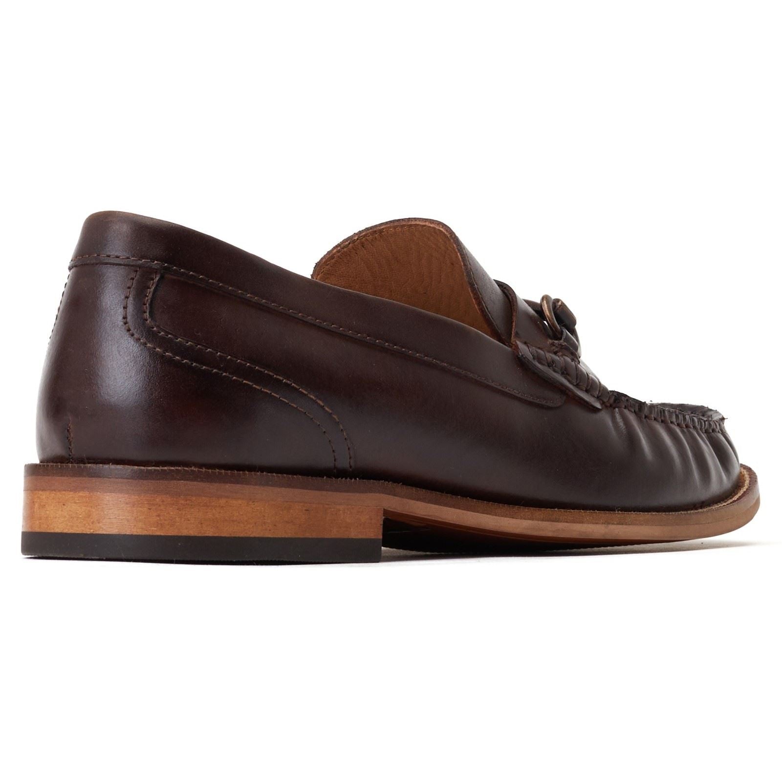 Base London Madison Chaussures À Enfiler Pour Hommes En Cuir Brûlé