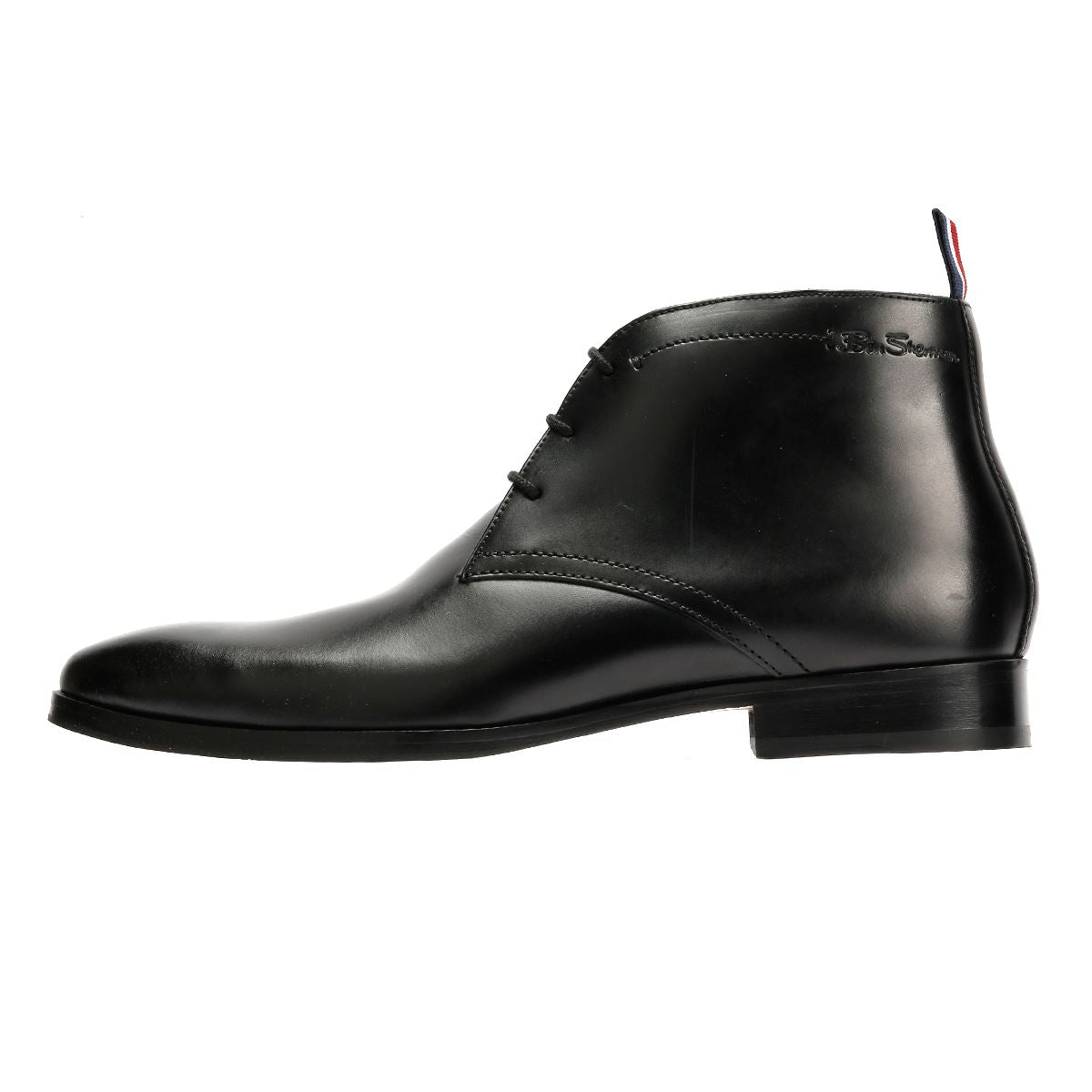 Ben Sherman London Bottes Noires En Cuir Pour Hommes