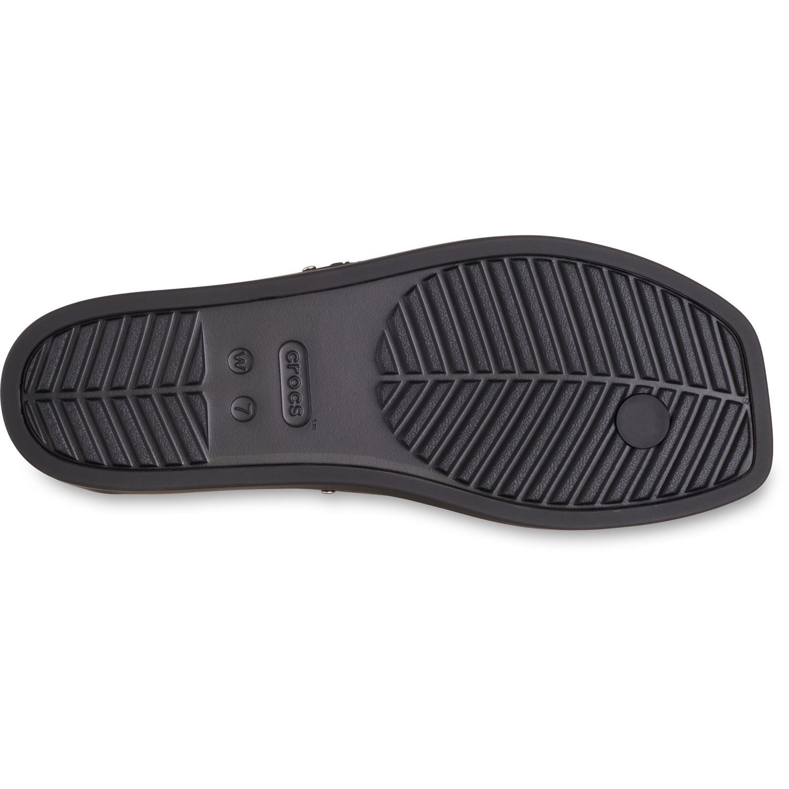 Crocs Miami Studded Flip Tongs Noires En Thermoplastique Pour Femmes