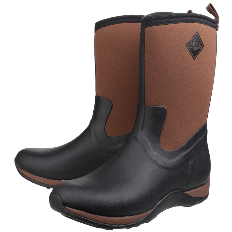 Muck Boots Arctic Weekend Bottes En Caoutchouc Noires/Brunes Wellington