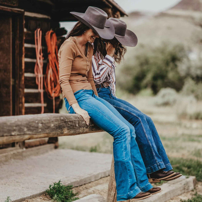 Durango Lady Rebel Pro Bottes En Cuir Pour Femmes Bay Marron/bleu Arctique