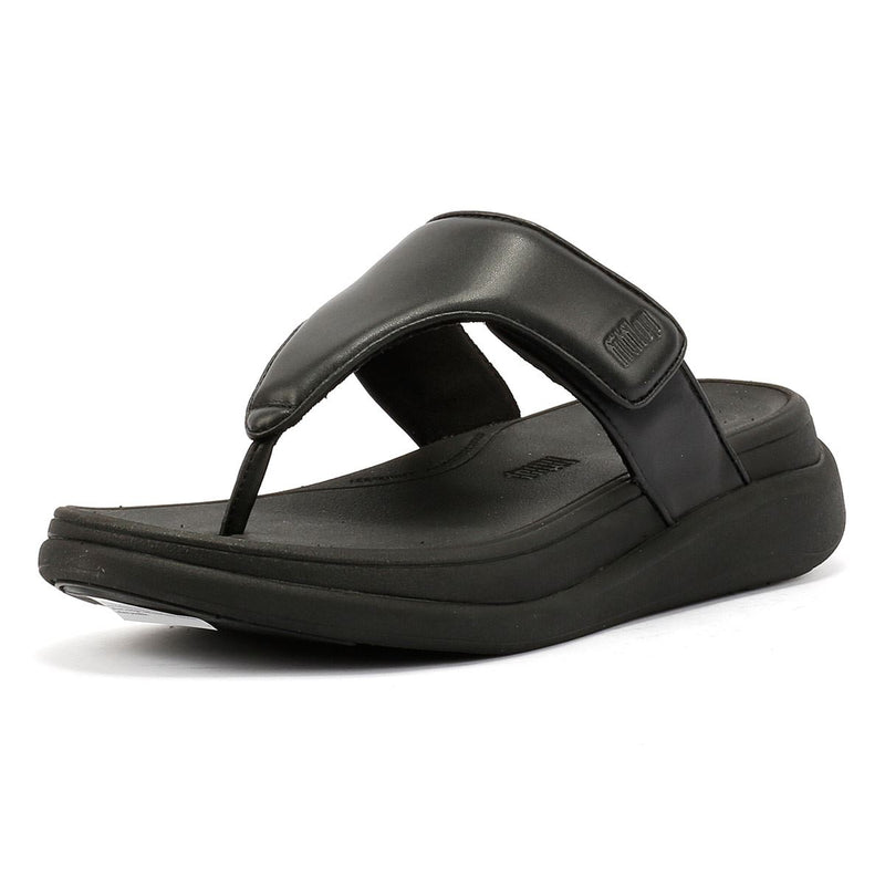 FitFlop F-Mode Go Adjustable Flatform Sandales Noires Pour Femmes